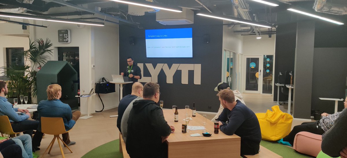 turkufrontend's tweet photo. We are live from @lyytipalvelu 😍

So good to see old friends after such a long hiatus. https://t.co/b3k0qTfSdd