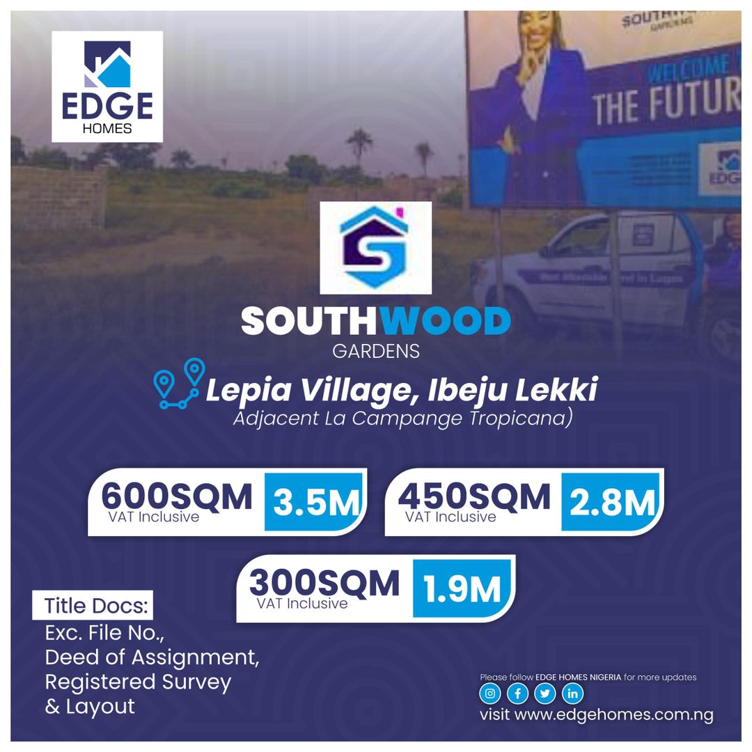 edgehomesng's tweet photo. You can never get it wrong when you own a piece of our Southwood Gardens Estate.

Southwood Gardens Estate is your perfect choice for residential and commercial purposes as it is located in a serene environment, a few metres away from the popular La Campagne Tropicana. https://t.co/POoYGEemOC