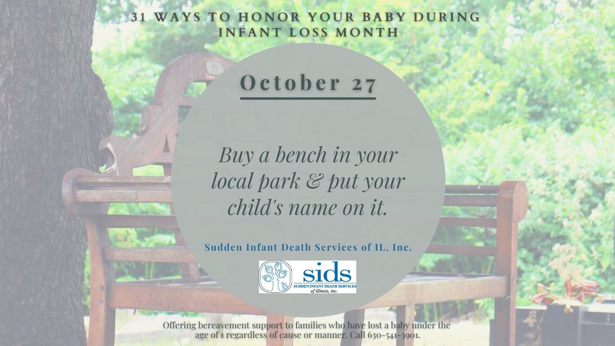 SIDSofIllinois's tweet photo. 31 Ways to Honor Your Baby During Infant Loss Month - Day #27
Don't forget to get your raffle tickets to support SIDS of IL, Inc! Go to https://t.co/SWFIlMRlOF to support! https://t.co/72e3C01ZlI