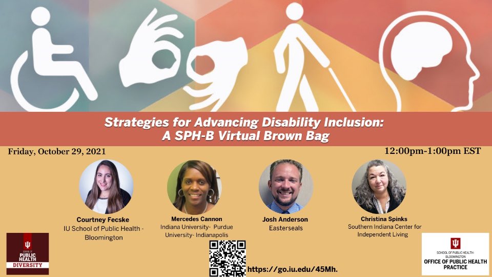 Please join the Office of Student Diversity and Inclusion (OSDI) &amp; Office of Public Health Practice (OPHC) October 29th 2021 from 12:00-1:00pm to discuss how organizations can create work spaces and educational spaces that are accessible to people across the disability spectrum.
