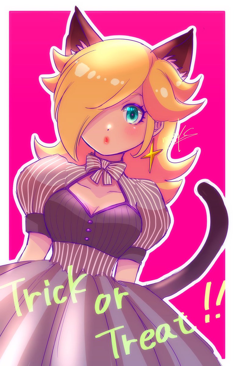 ロゼッタ(スーパーマリオ) 「black cat Rosalina 🐈‍⬛🌟 」|🐥nonoのイラスト