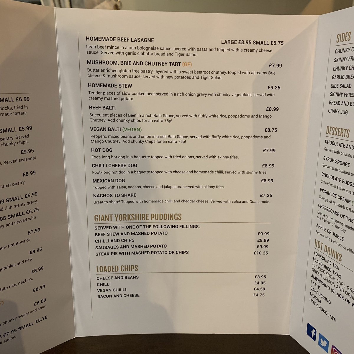 TigerInnBev's tweet image. You heard it here first!! A brand new menu at @thetigerinn !! Yes the light bites are back, as well as some new extras to keep you warm over the winter months - giant Yorkshire’s, balti curries and stew! And don’t forget the lunch menu served from 12-3 Monday to Saturday!
