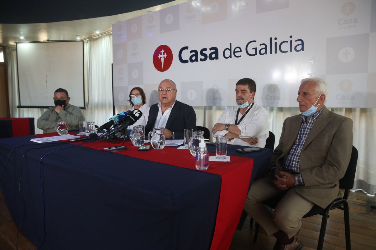 Ahora en Conferencia de Prensa la Directiva de Casa de Galicia informa que aún no fue notificada de la intervención anunciada, celebra la comunicación de Galicia con las autoridades uruguayas y presenta uno de los documentos que avalan todo lo denunciado hasta el momento.