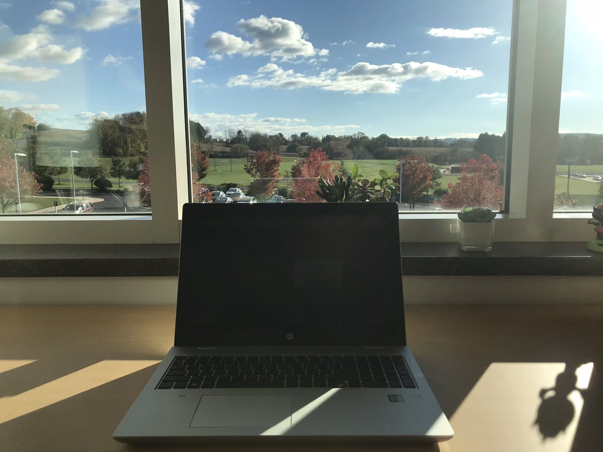 npmissy8's tweet photo. Getting ready for the closing session of @APHAAnnualMtg on this beautiful fall day in PA (and a gorgeous view from my office!) #virtual #APHAPlay #APHA2021 #seeyouinboston 🤞🏻 https://t.co/psBOLA5ziN