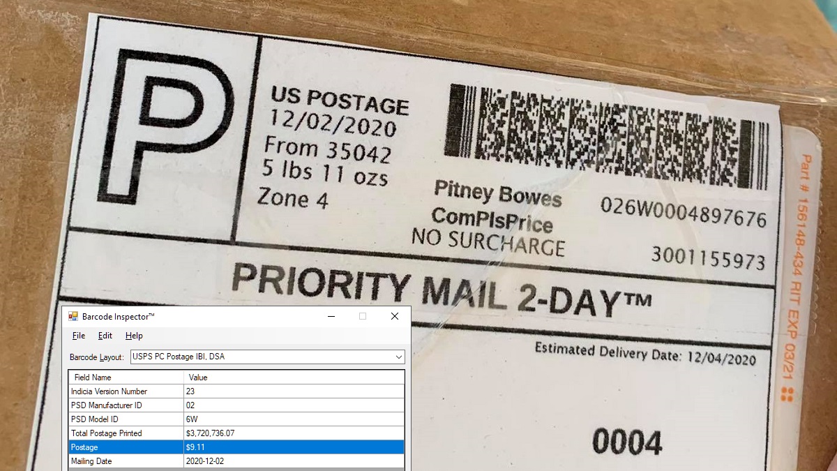 PostageAuditor's tweet photo. USPS Postage Reseller NSA Report
Pitney Bowes
Priority Mail, 6 lb - Zone 4
Mailing Date: 12/02/2020
NSA Price: $9.11
Published Price: $9.90
Reseller Profit: $0.79 (7.9%) https://t.co/OI0Hf9QQiI