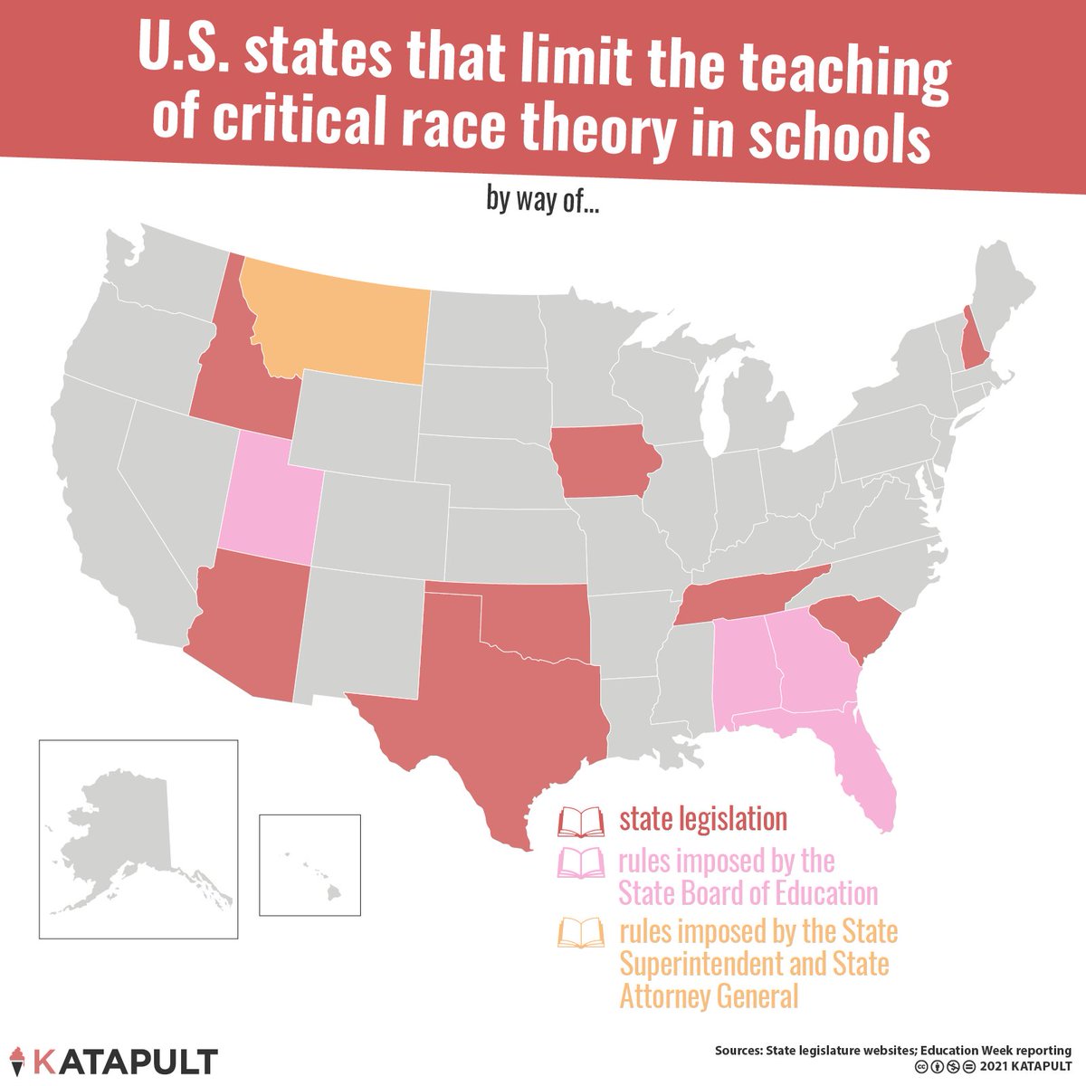 katapultmaps's tweet photo. #CriticalRaceTheory is an academic framework that was developed in the 1970s and 80s, aiming to demonstrate how racism is still embedded in legal systems and policies. Thus, #PeopleofColor faces discrimination when e.g. seeking housing, jobs, or in the criminal justice system. https://t.co/ls1NYtD0Ia