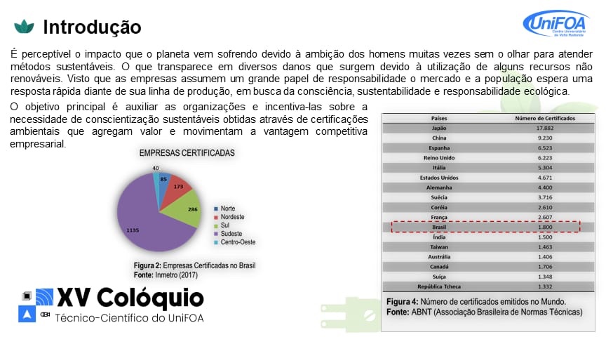 CamilaLaus's tweet photo. Vejam nosso artigo no @coloquioUnifoa sobre os benefícios do comprometimento ambiental das organizações, por meio de certificações na ISO 14001, como um diferencial competitivo.
#xvcoloquiounifoa. https://t.co/Ddd1Dkwy3k
