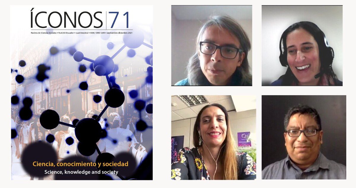 Gracias por acompañarnos a la presentación de #Íconos71 cuyo  #dossier está dedicado a analizar el rol que ocupa ciencia latinoamericana  y los retos que enfrenta #ComunicaCiencia #AcademicTwitter #phdchat
Descarga la revista completa en: revistas.flacsoandes.edu.ec/iconos/issue/v…