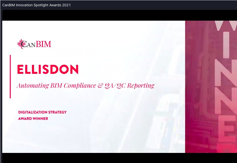 GlobalETraining's tweet image. Congratulations to Ellisdon for winning the @CanBIM Innovation Spotlight Award for Digitalization Strategy!

#CanBIM @EllisDon #BIM #BIMSolutions