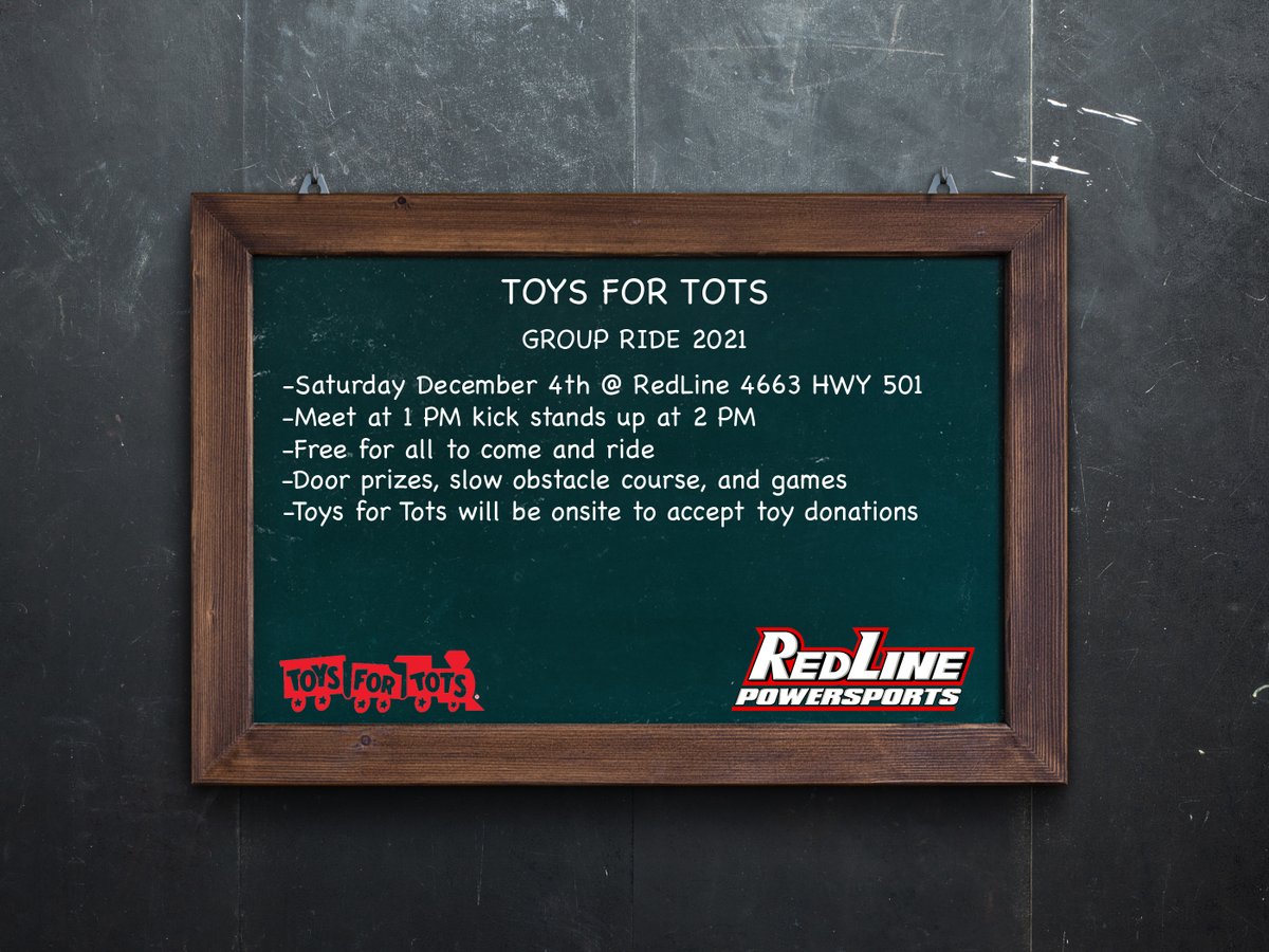 RedlinePowersp2's tweet photo. Join us DEC 4th for our annual Toys for Tots ride! https://t.co/W4gELkeFIu