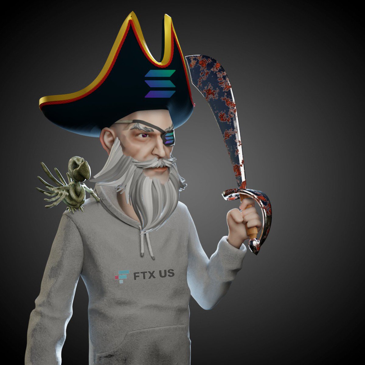 AHOY SCALLYWAGS!

We've partnered up with @ftx_us to give away this NFT + 10 SOL!

1. LIKE + RT + COMMENT
2. Join discord (discord.gg/PiratesOfSolana)

We're also donating $50K to charity after sale ends!

OUR LAUNCH IS ONLY 40 MINUTES AWAY! 

#PiratesOfSolana #Solana #NFT