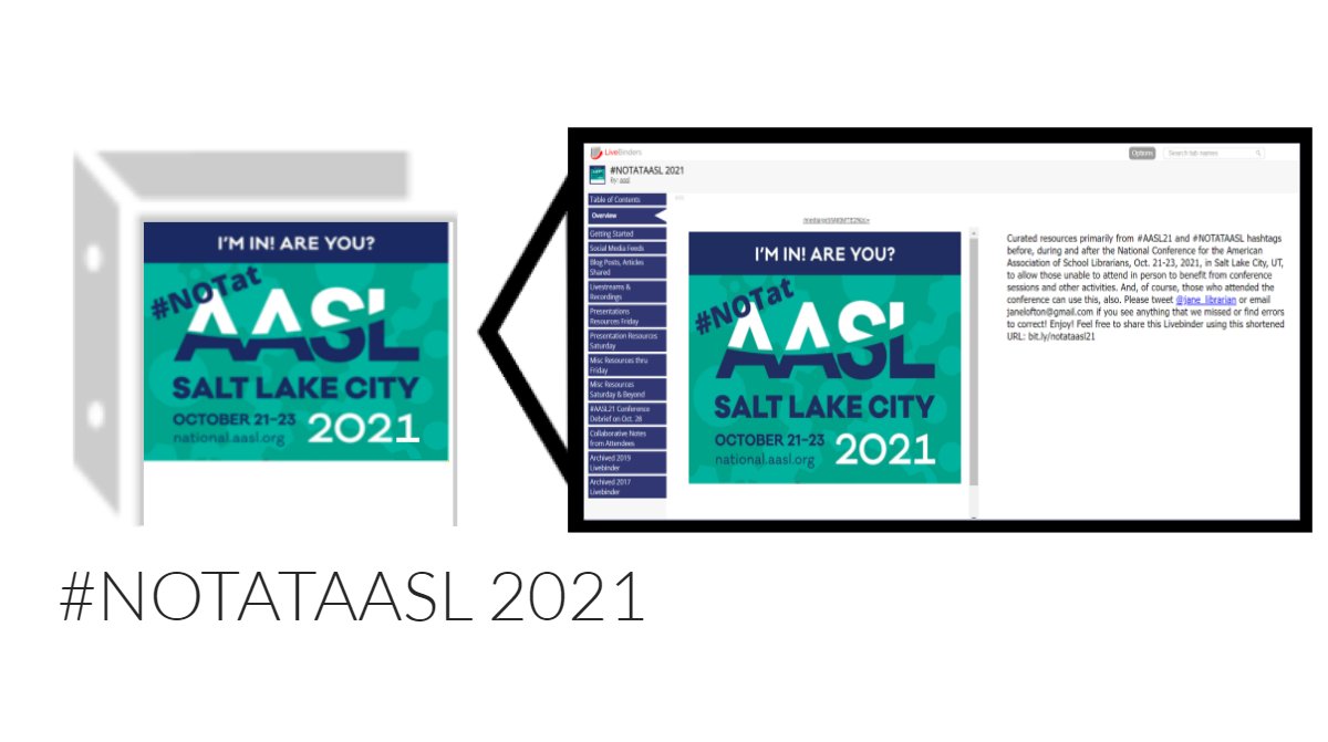 LiveBinders's tweet photo. If you were not at AASL annual conference last week then you will want to check out the NOTATAASL binder for curated resources to benefit those unable to attend. #AASL #NOTATAASL https://t.co/TDr4vmL5oL https://t.co/1CbKw9KbrX
