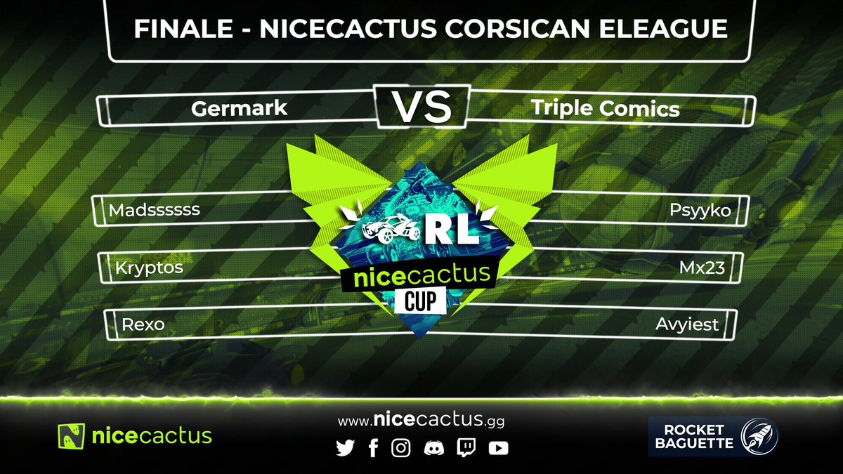 RocketBaguette's tweet photo. 🔴 La Finale s'annonce croustillante 🍗🤩
Du très lourd à venir avec #TripleComics 🇫🇷 🆚 #GerMark 🇩🇪🇩🇰 : c'est parti !
🎙️ @RL_Azer & @Razorback_RL
🏆 @nicecactusFR
📺 https://t.co/UkpK5KmsRZ https://t.co/744WLM4uRG