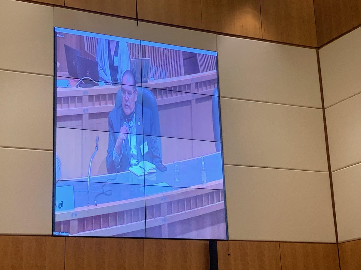 nmwild's tweet photo. “Our unborn should be able to enjoy clean water and clean air” - Governor Mark Mitchell of Tesuque Pueblo at yesterday's #NMClimateSummit. https://t.co/Wmk13ZoNfH