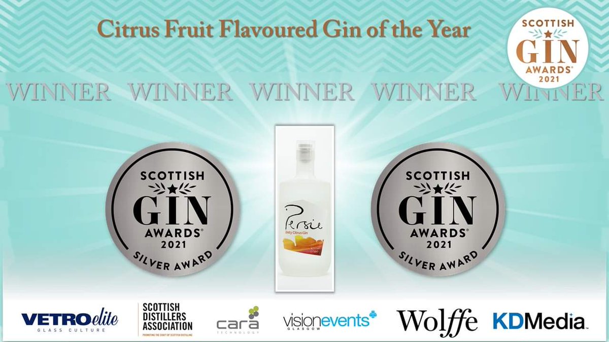 ScotGinAwards's tweet photo. The SILVER MEDAL for Citrus Gin of the Year goes to Persie Zesty Citrus Gin Persie Distillery @PersieGin #scottishginawards #scottishgin https://t.co/h8cFZc4suN