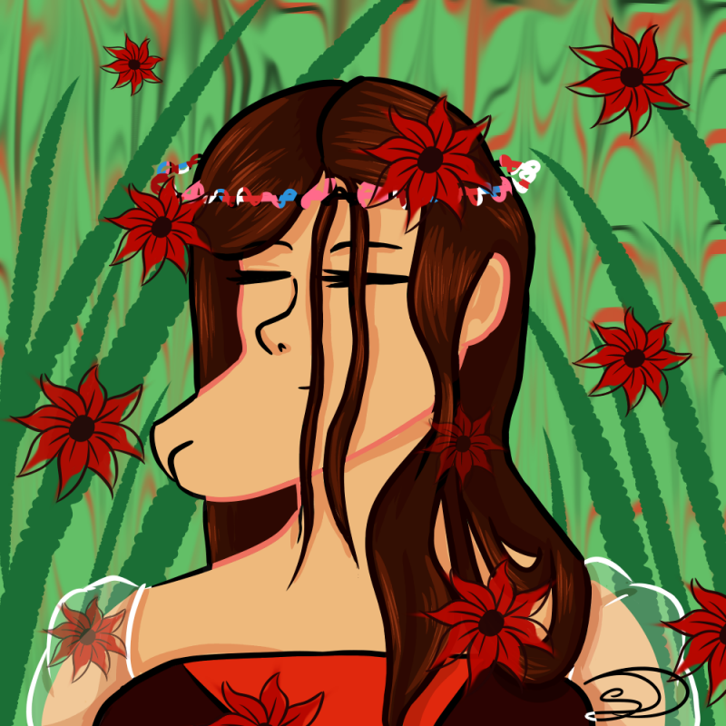 Its_Just_Cosmic's tweet photo. just....persephone fused with the crimson chin....i made a challange and used a picker wheel to randomly assign time...sketch-10 min. lineart-20 min color+shading-30 and then final stuff was 20 min..i was lucky but not lucky. what do you guys think about this? #fusion #digitalart https://t.co/bCp77oWnvl
