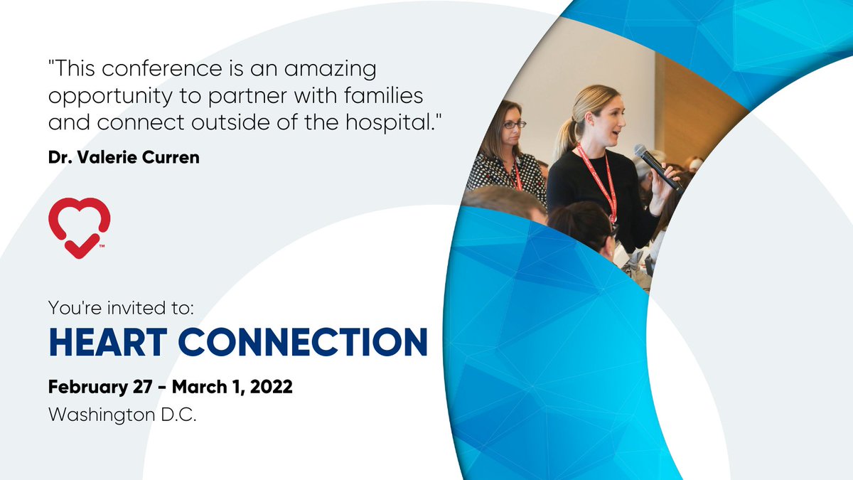 Registration is now open for Heart Connection 2022! Join patients, families, fellow providers and federal partners to move the #CHD landscape forward. Provider rate available. Together, we are #ConqueringCHD! bit.ly/3CpB6B4