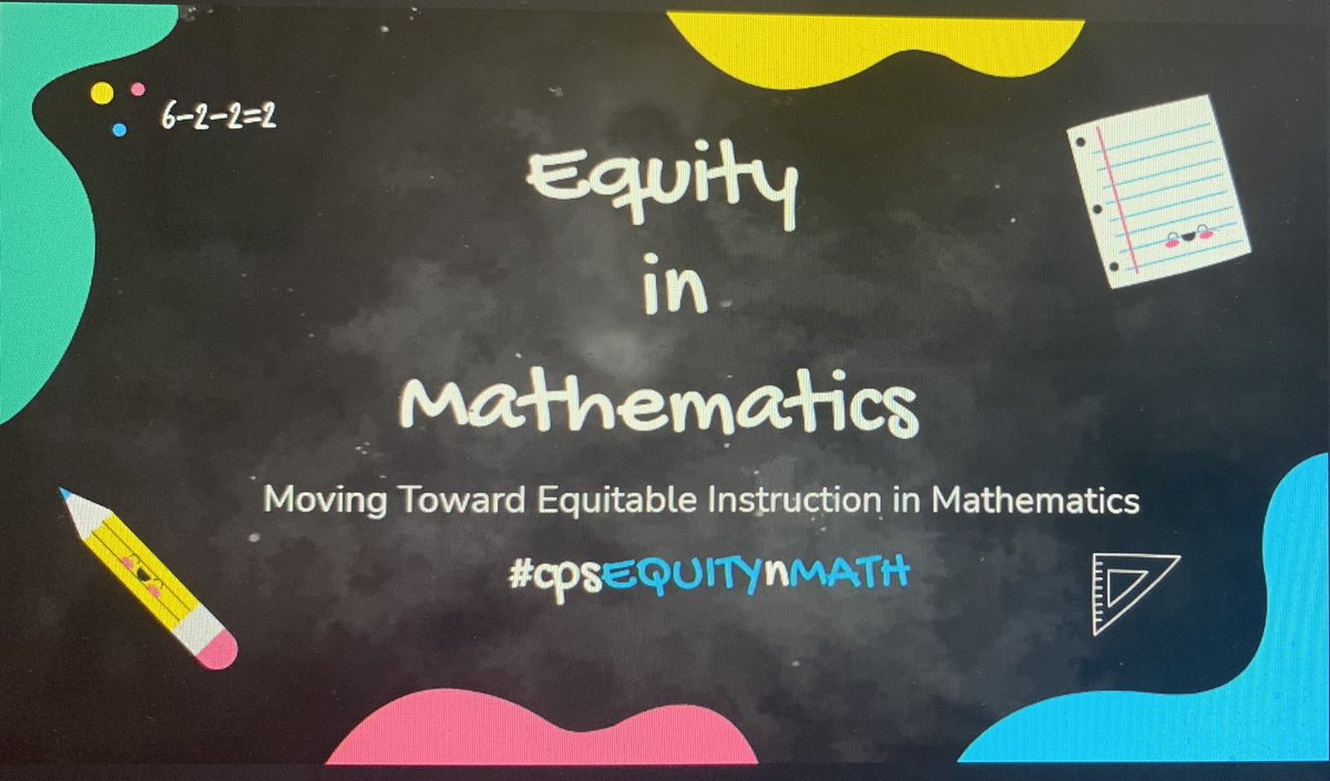 _CrystalMWatson's tweet photo. #cpsEquitynMath this afternoon with 30 of my colleagues across the district! π€ https://t.co/sx0qYAExYp