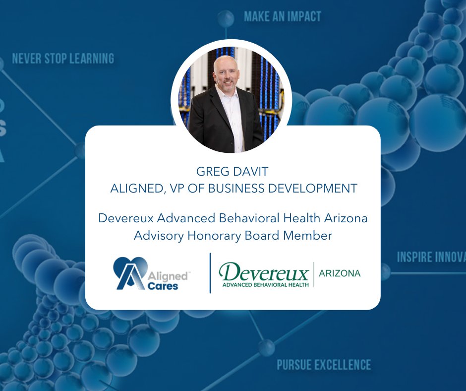 aligneddc's tweet image. We are pleased to share that our VP of Business Development, Greg Davit, has been appointed as an Honorary Board member to the Devereux Advanced Behavioral Health Arizona. Congrats, Greg, and thank you for embodying what it means to have devereux.org/site/SPageServ… #AlignedDNA