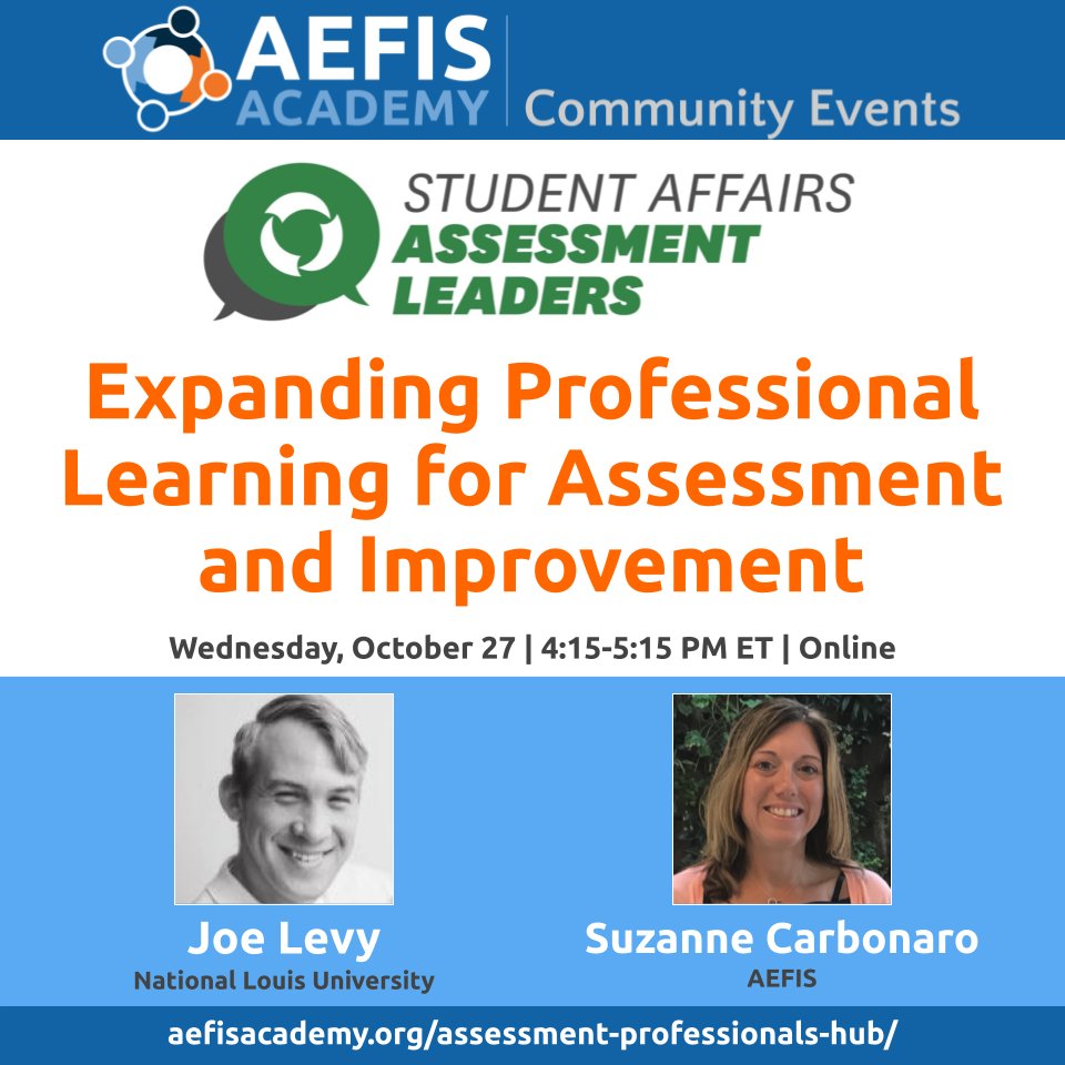 goAEFIS's tweet image. Learn how AEFIS &amp;amp; @SAAssessLeaders are partnering to broaden the scope for #assessment professional development nationwide with courses and resources on AEFIS Academy

Register: bit.ly/3kD6QLe

#INDYAI21 #IUPUI2021 #AssessmentInstitute2021 #Accreditation #EdTech
