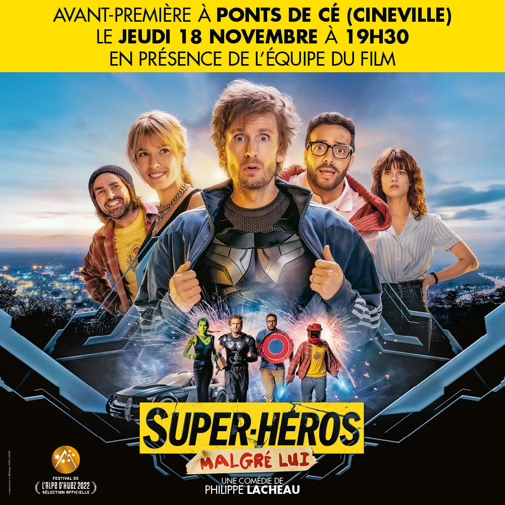 🔴 [Avant-première] 𝙎𝙐𝙋𝙀𝙍-𝙃𝙀́𝙍𝙊𝙎 𝙈𝘼𝙇𝙂𝙍𝙀́ 𝙇𝙐𝙄
⭐️ En présence de l'équipe du film

▶️ Jeudi 18 novembre - 19h30

⭕ Réservez vos places  👉  bit.ly/3vNGhYM