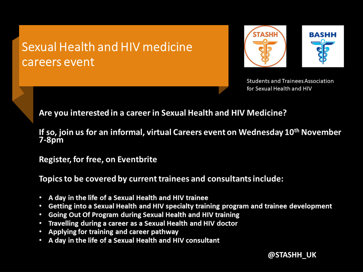 STASHH_UK's tweet photo. We're having our first recruitment event 👀

With IMT and ST3 applications approaching, we're inviting you to an informal, virtual Careers event on Wednesday 10th November 7-8pm.  

Hear from current trainees and consultants! #ChooseGUM

Sign up: https://t.co/41rPDXhSjN https://t.co/g89tilC3Z4