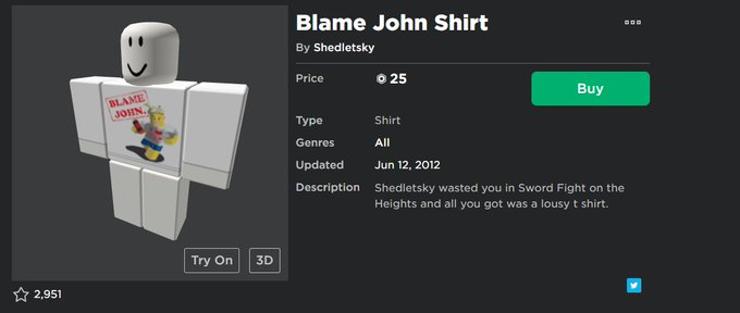 Blame John, Roblox Wiki