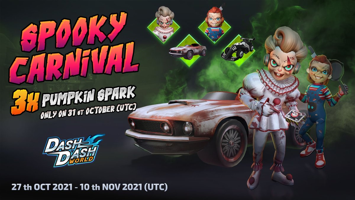 Update 3.5 is here, along with Spooky racing event! Grab all new Car & Costume sets today until Nov11. Get what you may have missed last year during the second week in the Bad Kid Return Event! #dashdashworld #vr #virtualreality #oculus #quest #oculusquest #psvr #steamvr #vrkart