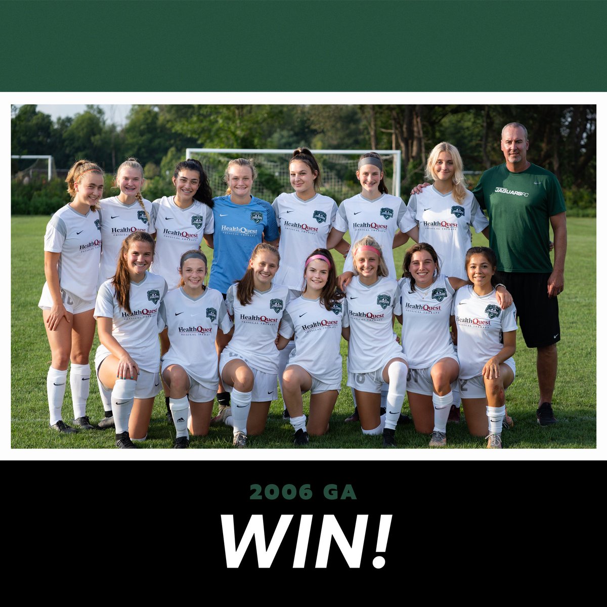 JaguarsAcademy's tweet photo. Our GA teams won all four matches against Salvo this weekend! An impressive display from the girls with 27 goals scored and just two conceded. The 05s, 07, and 08s each posted shutouts! Full Results:

2003/04 - DNP
2005- W
2006 - W
2007 - W
2008 - W
2009 - DNP

#LetsGoJags https://t.co/IEXJ01u9Ce