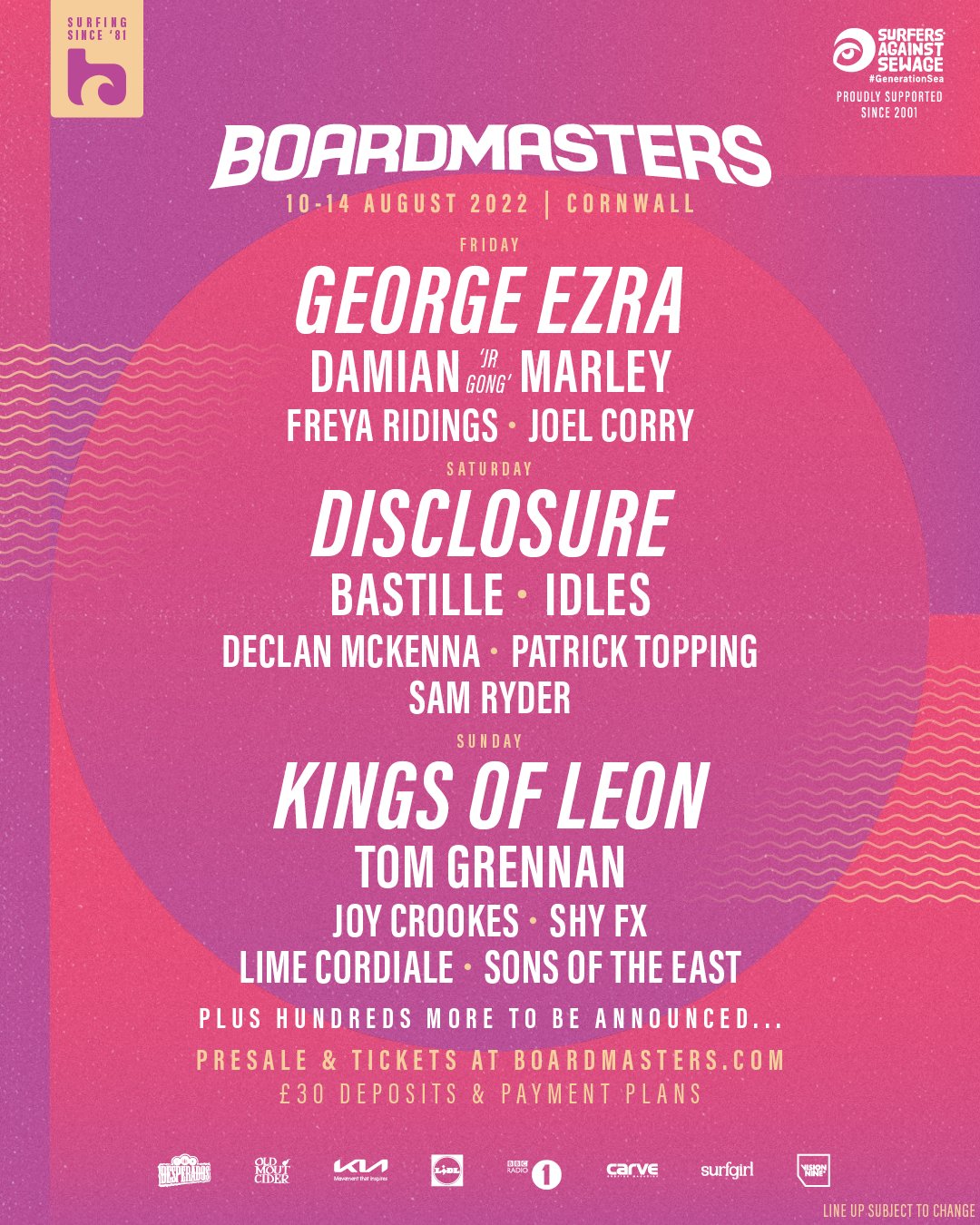 Boardmasters outlet lineup 2021
