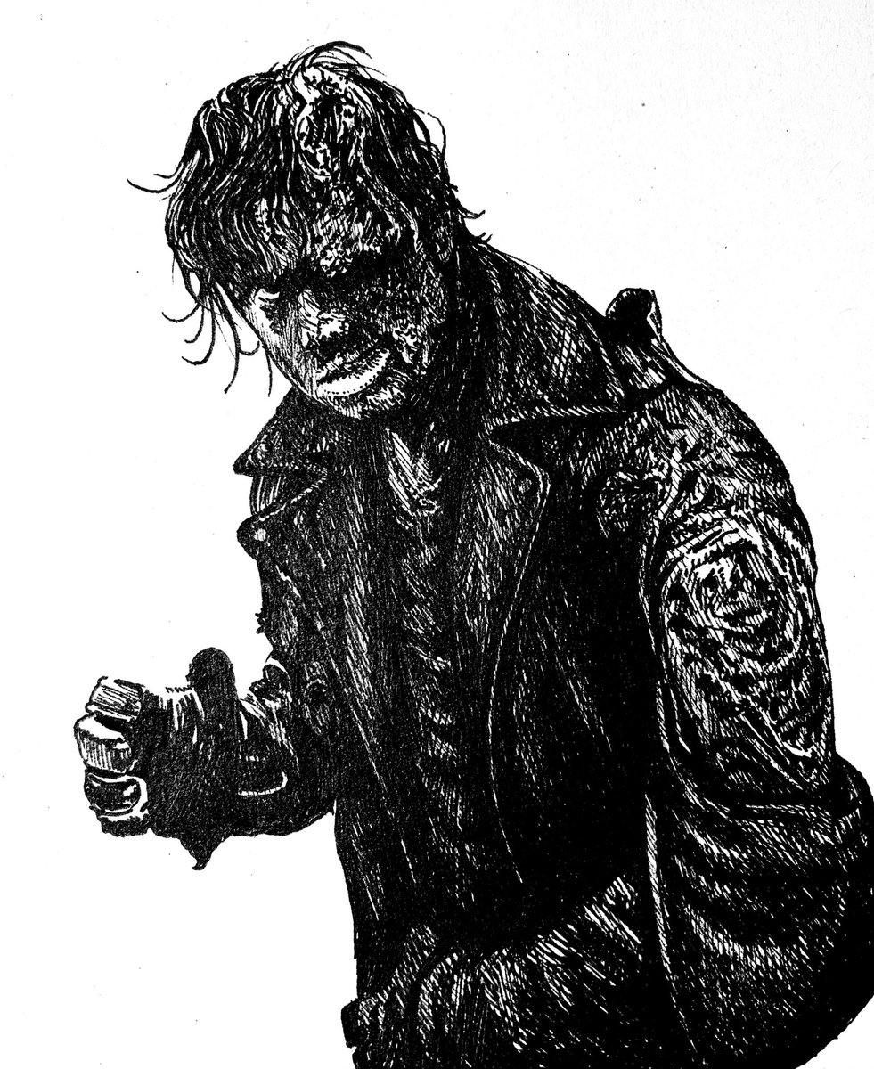 THEERUINER's tweet photo. 27 • Severen • Bill Paxton • Near Dark • dir. Kathryn Bigelow
#inktober
#notinktober
#noprompts
#whateverthefuck
#NearDark
#BillPaxton
#Severen
#KathrynBigelow
#drawing
#pen
#micronpen
#sketch
#sketchbook https://t.co/eLhKkQ0UVI