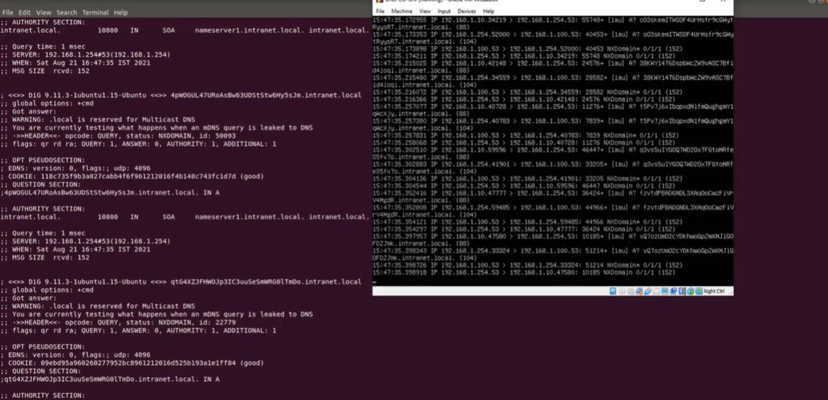 ndoropoulos's tweet photo. Carrying out an NXDOMAIN attack with a bash script of my own design in my DNS Deep Dive course (accessible at https://t.co/mPpNeOkuCI: https://t.co/XsK5qDUi3D