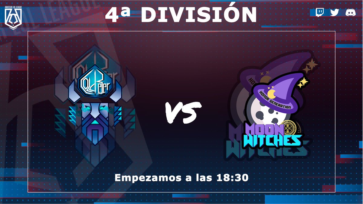 ALL_lolleague's tweet photo. Partido de ultimisima hora...⏳

Ir entrando que esto está que empieza 🎉🎉

🕰️18:30🕰️

📺https://t.co/TknGwNI6NM 📺

@MidgardiansT #Coldbeer ⚔️ @HonorGeneration
#MoonWitches

#4ªdivisión #4Temporada #ALL https://t.co/ndyUOvue67