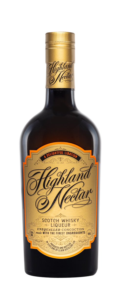 ElixirDistiller's tweet image. We are delighted to announce a brand new addition to the Elixir range, Highland Nectar Whisky Liqueur - a beautiful marriage of Scotch whisky with infusions of bitter orange, star anise, nutmeg, vanilla, ginger &amp;amp; cinnamon.
Launching next week - keep an eye on your local stockist.