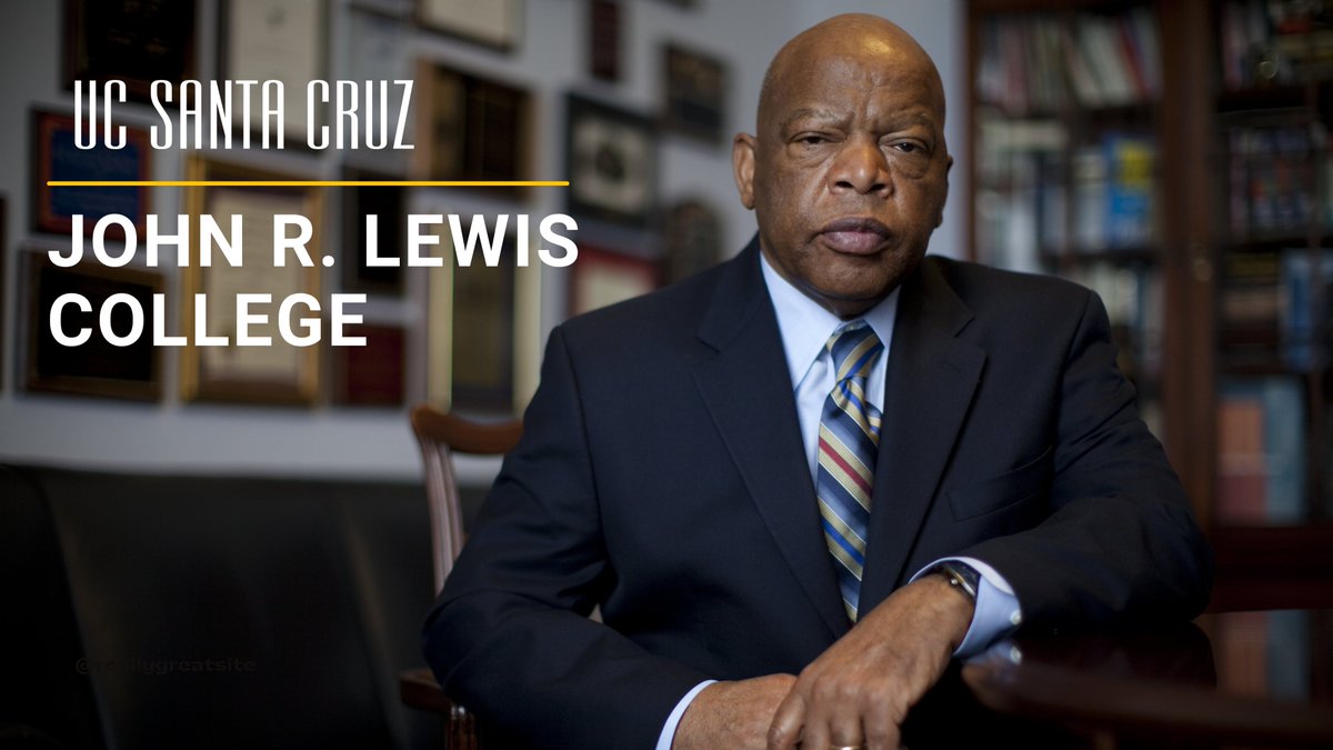 (1/5) 🧵 We are thrilled to announce today that College Ten—an undergraduate residential learning community founded on principles of social justice and community—will be named in honor of the late congressman and civil rights icon John R. Lewis. go.ucsc.edu/3EjLBGv