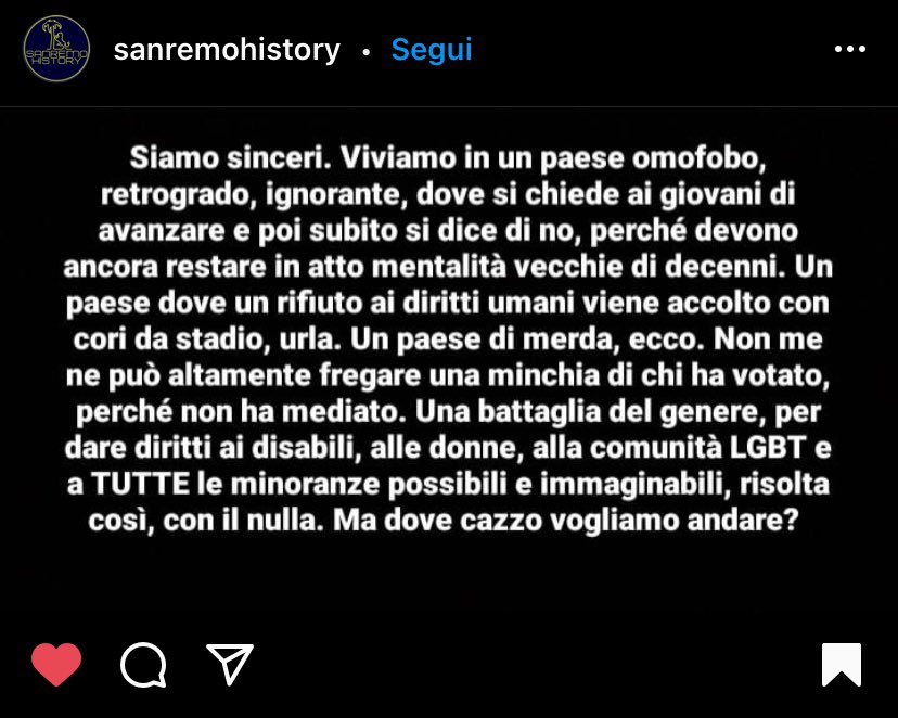 Gio155204's tweet photo. È vero abbiamo vinto di tutto quest’anno,ma la partita più importante l’abbiamo persa.Ancora una volta non vogliamo evolverci e rimaniamo con le idee maschiliste del Medioevo e poi gli adulti hanno il coraggio di chiedersi perché noi giovani vogliamo andare via da qui?#LeggeZan https://t.co/HV6c6pYTWY