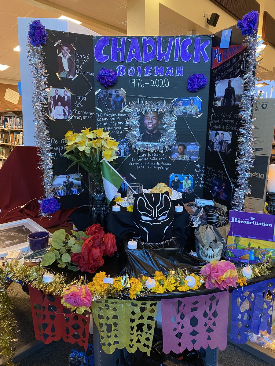 We’re celebrating Día de los Muertos in the library this week! Come check out these AMAZING altars our Spanish 4 Honors classes made! <a href="/SRVUSD1/">SRVUSD</a> <a href="/DVHSWildcats/">DVHSWildcats</a> <a href="/DVHSPTSA/">DoughertyValleyPTSA</a> #srvlibrarylove