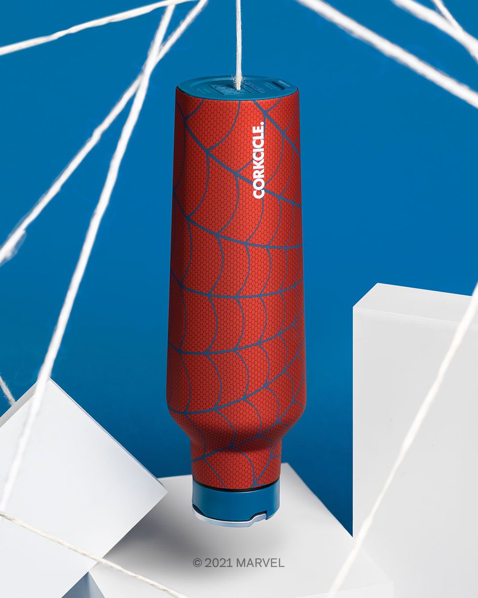 Inspired by Peter Parker’s original suit, our Spider-Man design features blue webbing over a red body for a textured effect that’s as cool and nimble as Spidey himself. #corkcicle #marvelxcorkcicle #marvel #marveluniverse #spiderman #peterparker corkc.me/3BmRL6G