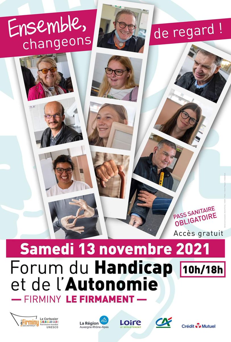 2020Upf's tweet photo. ♿ Venez assister au 1⃣er #Forum du #Handicap et de l'#Autonomie qui aura lieu au #Firmament:

📍 le Samedi 13 novembre ! 

#Ensemblechangeonsderegard 
#Firminy #ondaine #Loire https://t.co/xXu0QbQSUn