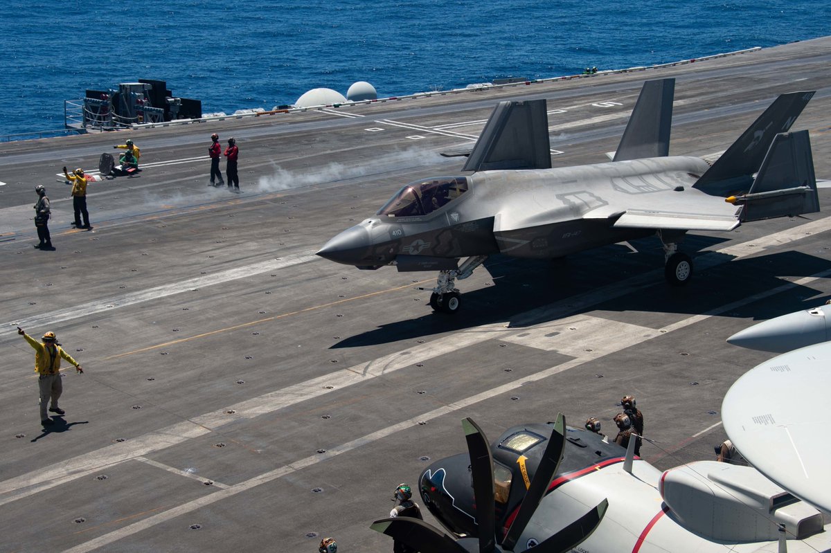 Air Wing of the Future, arriving #F35C #CVN70 #FlyNavy #VFA147