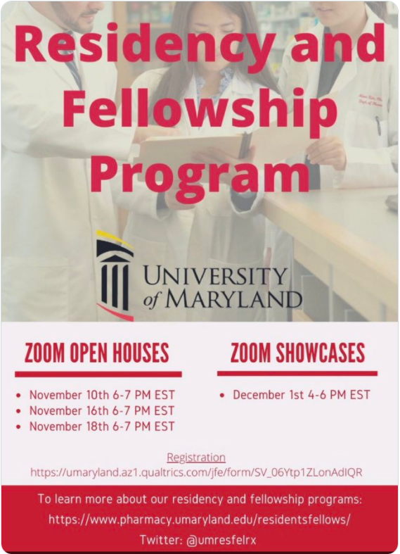 umresfelrx's tweet photo. Do you have questions about our programs? 🤔
Attend our zoom open houses! 
Here is the breakdown of which programs will be present each day:
11/10 - ID, pediatrics, SOT, AmCare, HSPA
11/16 - Cardiology, Critical care, Oncology
11/18 - PGY1, palliative care, EM, geriatrics https://t.co/tk7k98heTT