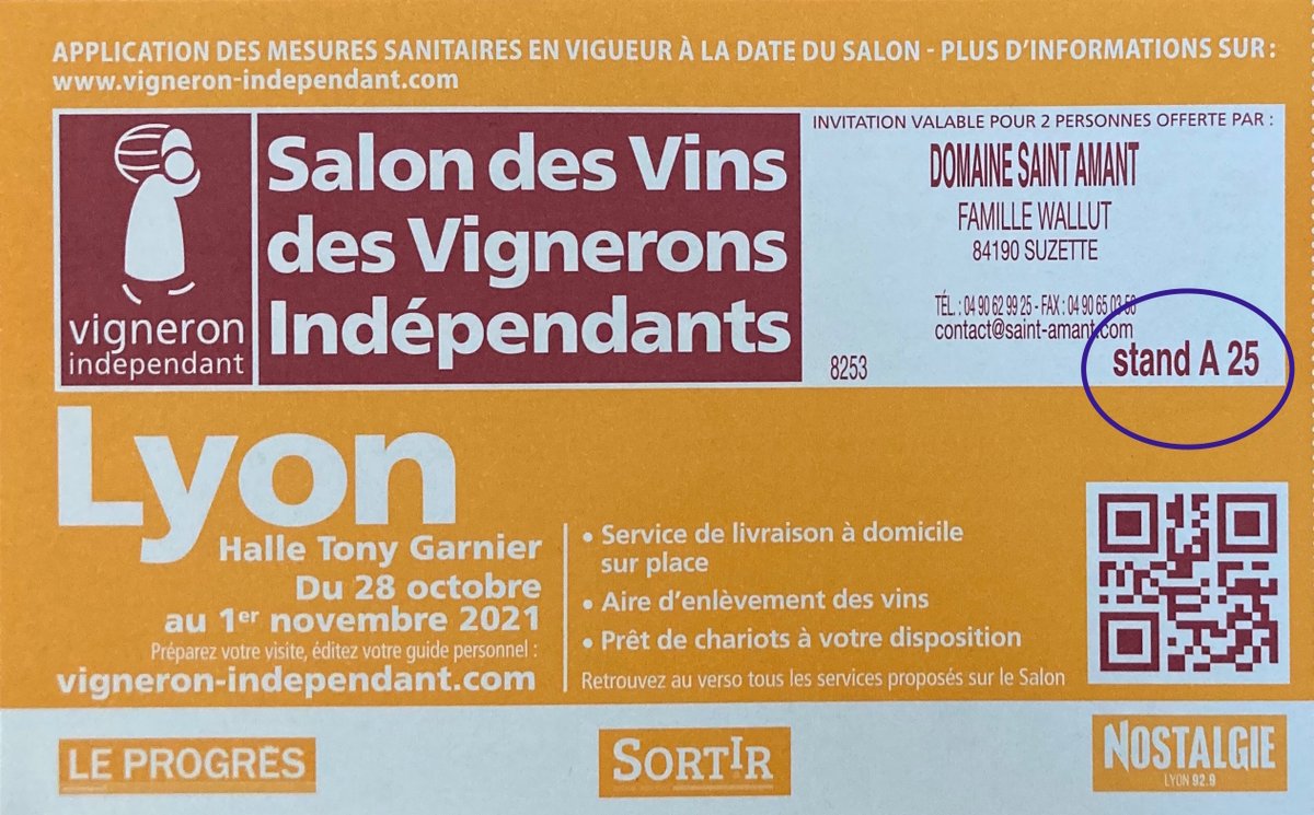 Nous sommes à Lyon ce week end, pour vous faire déguster nos dernières cuvées. Bienvenue !