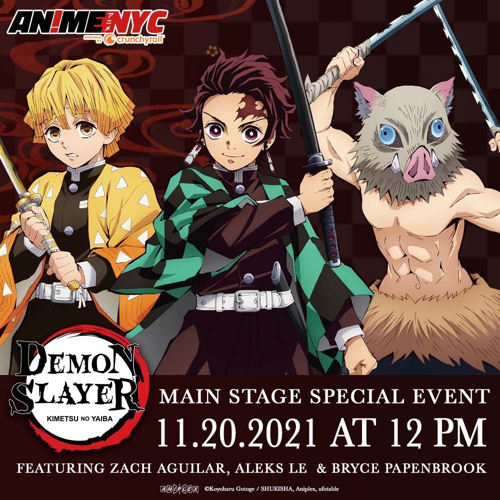 Aniplex of America on X: 🍎ATTENTION NEW YORK🍎 A very special English dub  screening of Demon Slayer: Kimetsu no Yaiba is headed your way to  @animenyc! Be the first to see the