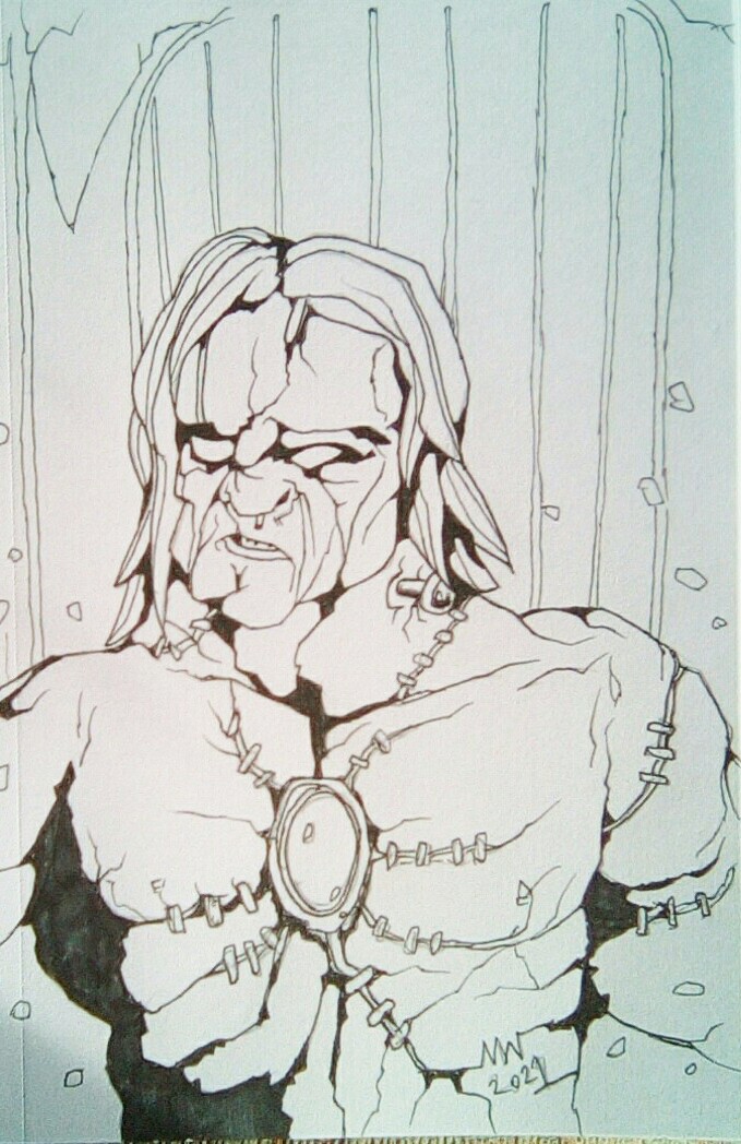 MattWhite073's tweet photo. MOTU drawing challenge  - fan created character challenge #6  Bolts created by @4colorcraig - frightzone2021 #motudrawingchallenge https://t.co/vEWGTYSt7F