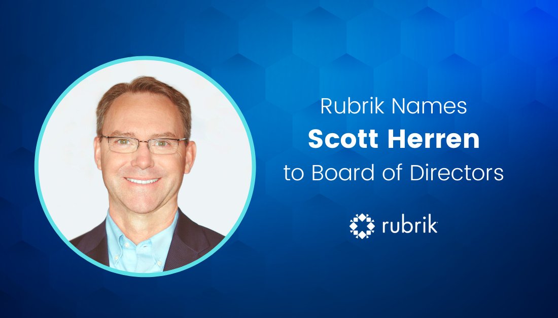 Welcome, the newest addition to the <a href="/RubrikInc/">Rubrik</a> Board of Directors, <a href="/RScottHerren/">Scott Herren</a>! He will serve as Chair of the Audit Committee and brings a proven track record of successfully guiding companies through complex #SaaS transformations.

Welcome to the rocket ship! 🚀 #WeAreRubrik