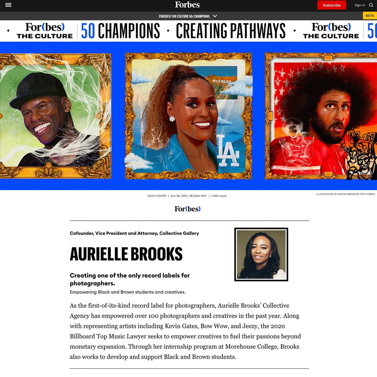 Congratulations to our Vice President <a href="/Elle_brooks11/">Aurielle Brooks, Esq.</a> on being named one of @forbestheculture 5️⃣0️⃣ Champions 
📸🔗🏆

#FTC50Champions #CollectiveGallery #Forbes