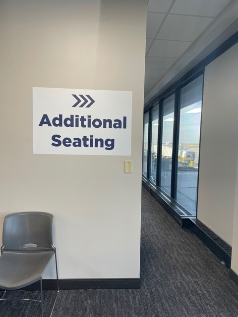 LNKairport's tweet photo. LNK Next Terminal Project: LNK has added 2 additional seating areas for passengers. This is temp space added to help with the increase in passenger numbers & to give some much needed room for those who wish to spread out & relax before their flight.
#LNKNext #FlyLNK #FlyLocal https://t.co/jKOARh7TGL