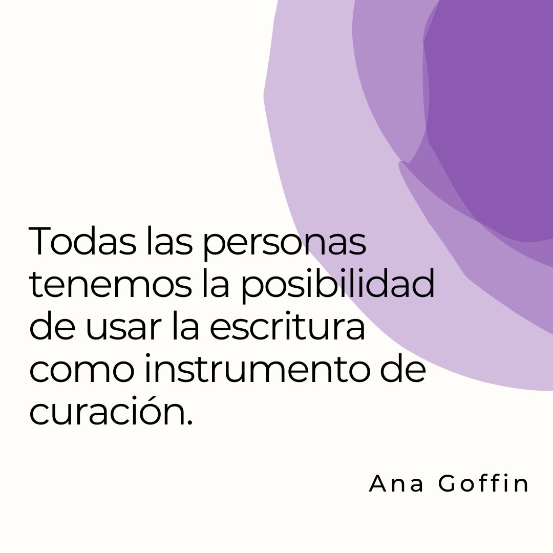 Escribir puede ser una gran herramienta aliada para sanar los sucesos de nuestra vida. Te invito a intentarlo, no pensemos en ser grandes escritoras, sólo en sanar. 
#TeEscucho  #AnaGoffin