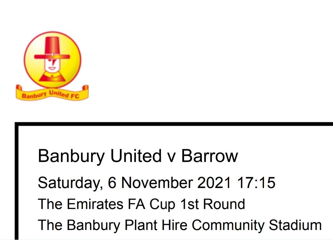 MarcOUFC92's tweet photo. No messing about when it comes to FA Cup tickets! Tickets bought 3 mins after release! 😍
@mattggibbons our FA Cup journey continues live on ITV! 👌🏼
@BanburyUnitedFC #FollowTheWinners #FACup https://t.co/TMhfHxzqxQ