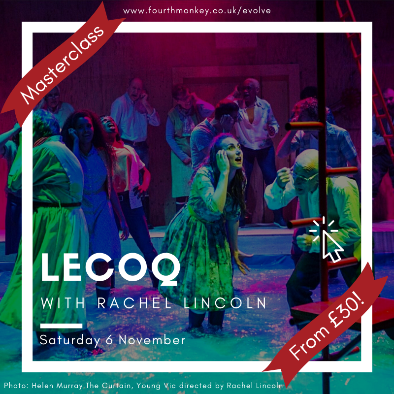 Looking to learn more about Lecoq? Join us at the Monkey House on Saturday 6th November for a one-day masterclass exploring the exercises &amp; teachings of the renowned Jacques Lecoq School in Paris, led by <a href="/rachel_theatre/">Rachel Lincoln</a>. Learn more &amp; book your place: ow.ly/Q7EE50Gyrm4